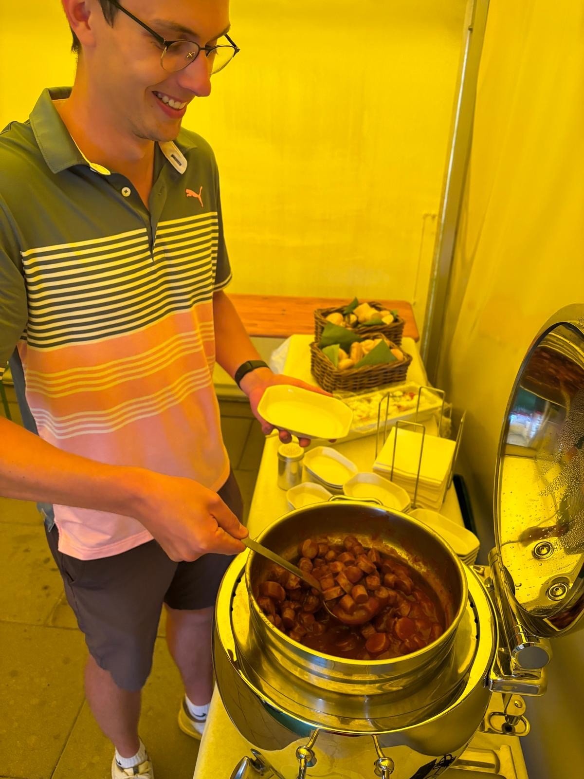 Michel beim Essen